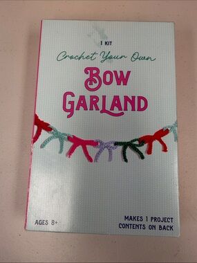 Crochet Your Own Bow Garland Kit - Multicolor diy kit for kids 8 and up yarn act